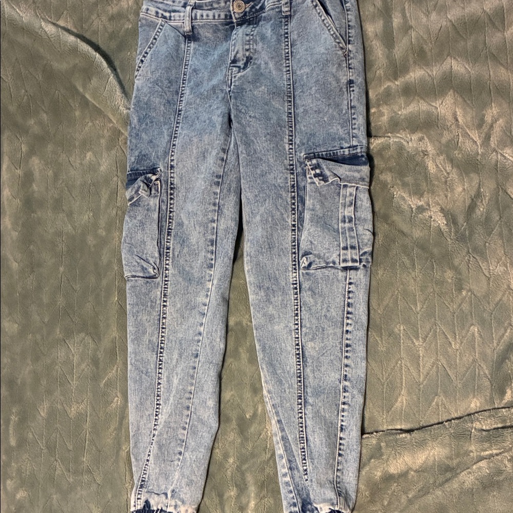VIP Women's Blue Cargo Jeans